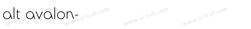 alt avalon字体转换